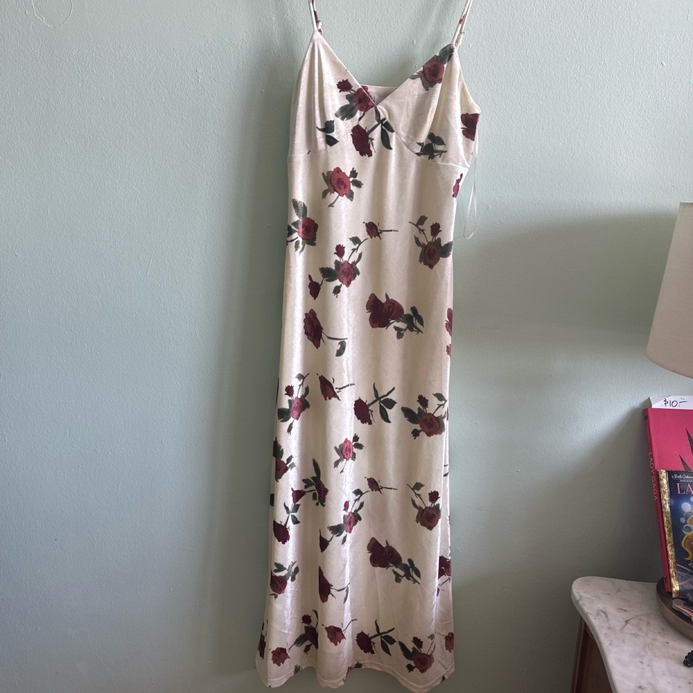 Lucy Paris Cream and Red Floral Dress